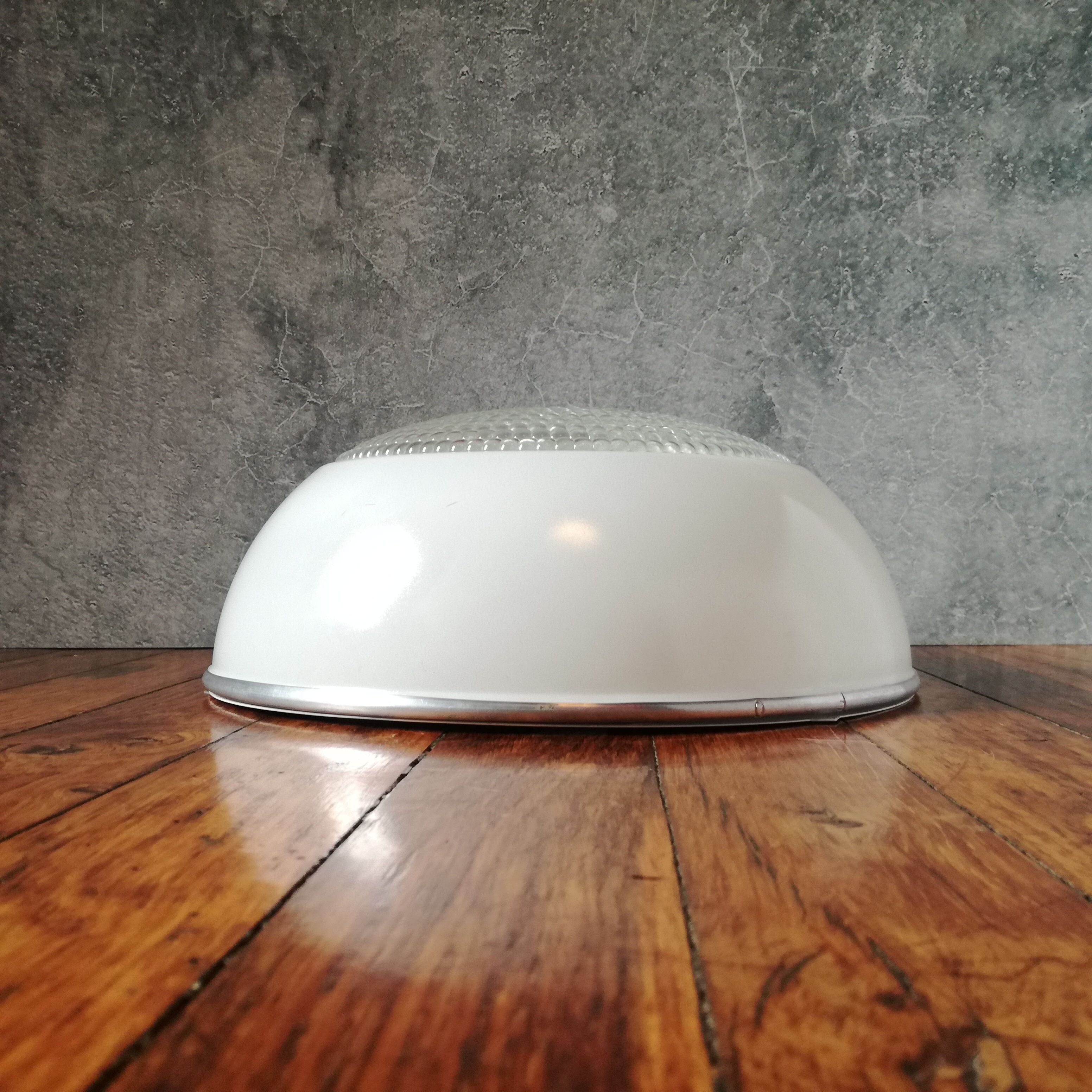 Large holophane ceiling or wall light in compressed glass