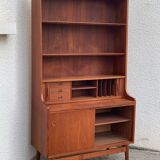 Danish library and its teak secretary 1960 by Johannes Sorth