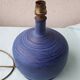 Blue ceramic lamp base Ludovic