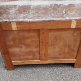 Chest of drawers light oak marble top