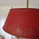 Lustre said metal chandelier with 3 lights in hunting horns.