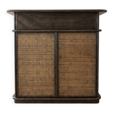 Solid wood bar cabinet