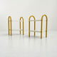 Pair of yellow tubular bedside tables, 1980