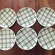 6 plates with appetizers Moulin des Loups Vichy, green tiles