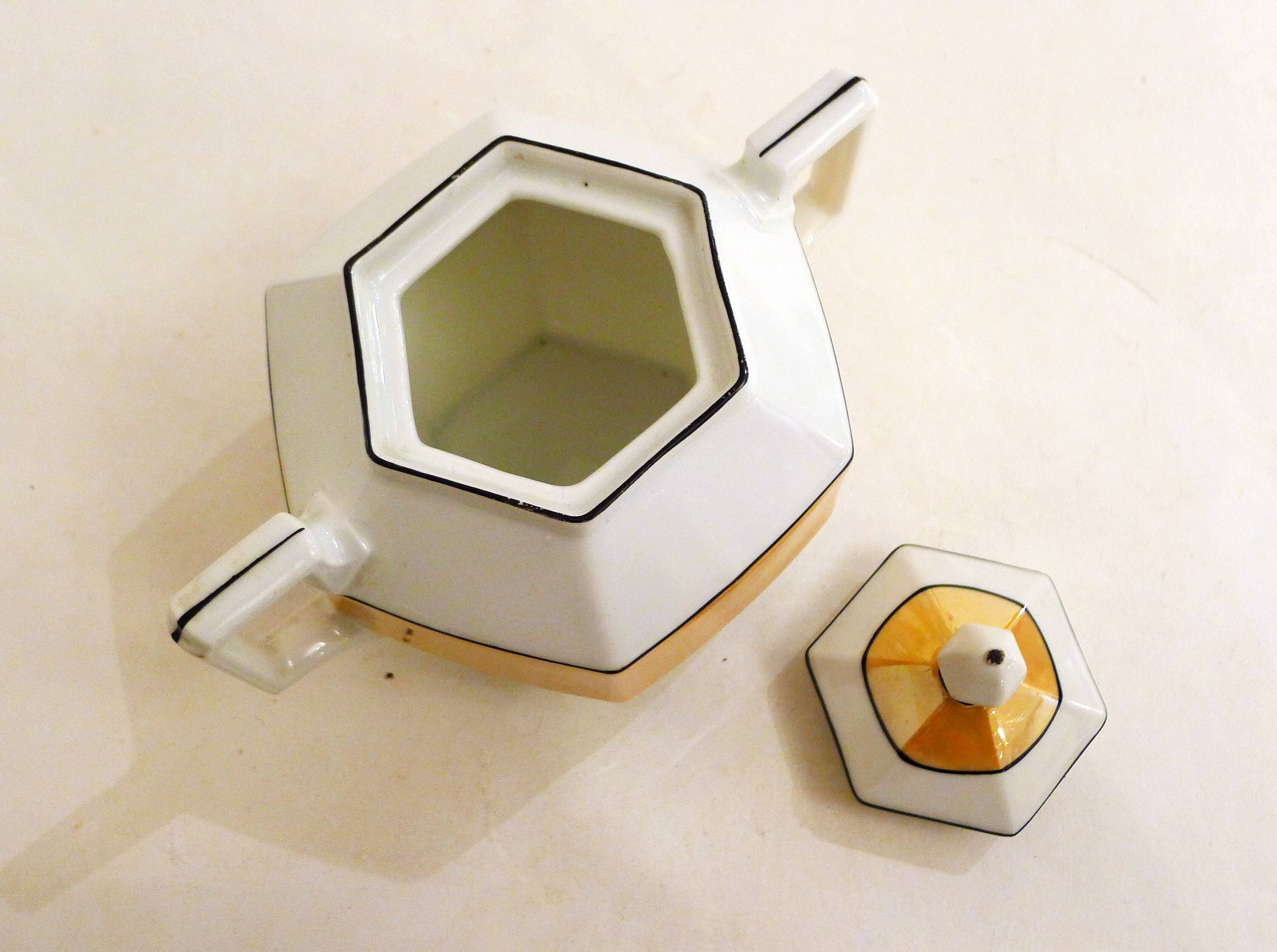 Iridescent Art Deco Sugar Bowl