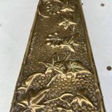 Embossed metal vase by alfred daguet, 1900 art nouveau period