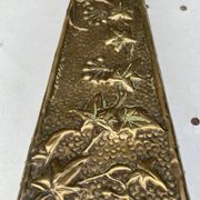Embossed metal vase by alfred daguet, 1900 art nouveau period