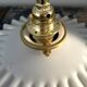 Set of two vintage white opaline wall lamps electrified to nine