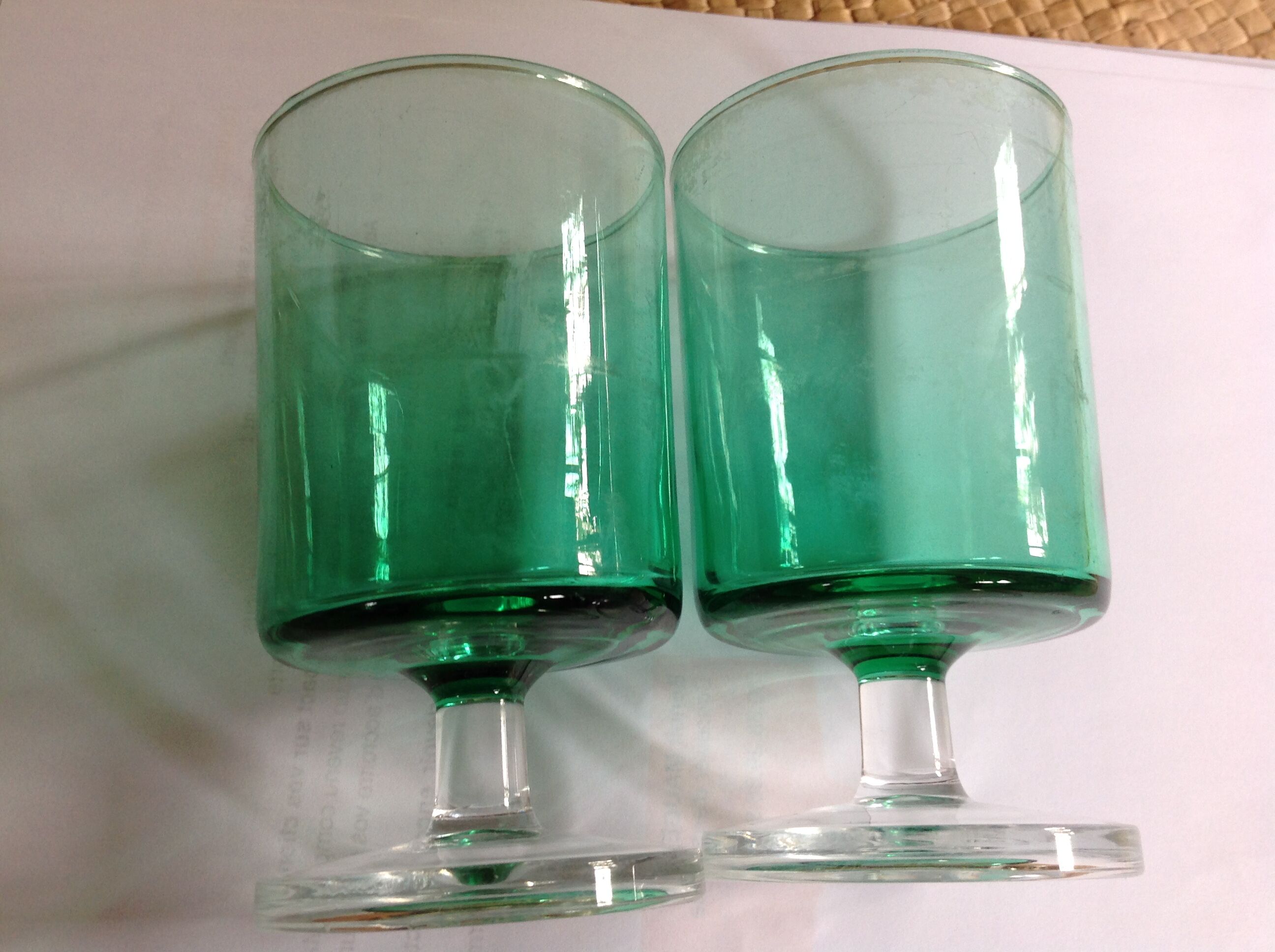 Series of 12 walking glasses