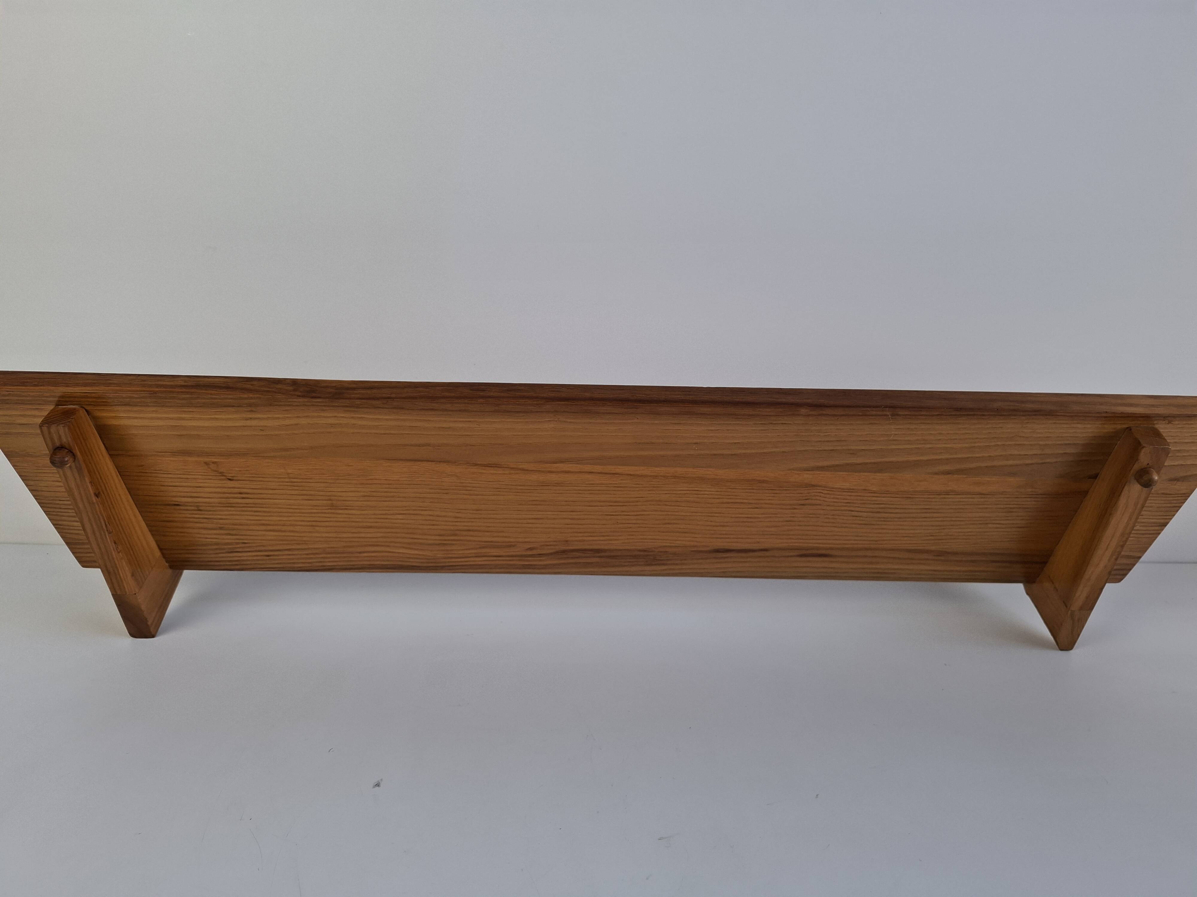 Midcentury Czechoslovak Wooden Wall Shelf, 1960s