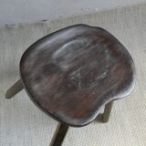 Tabouret en bois massif, art populaire