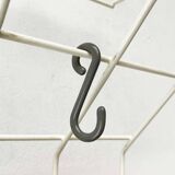 Minimalist white wire coat rack from mid-century Germany, 1960s.