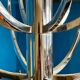 Suspension vintage design chromé – années 70, style Space Age