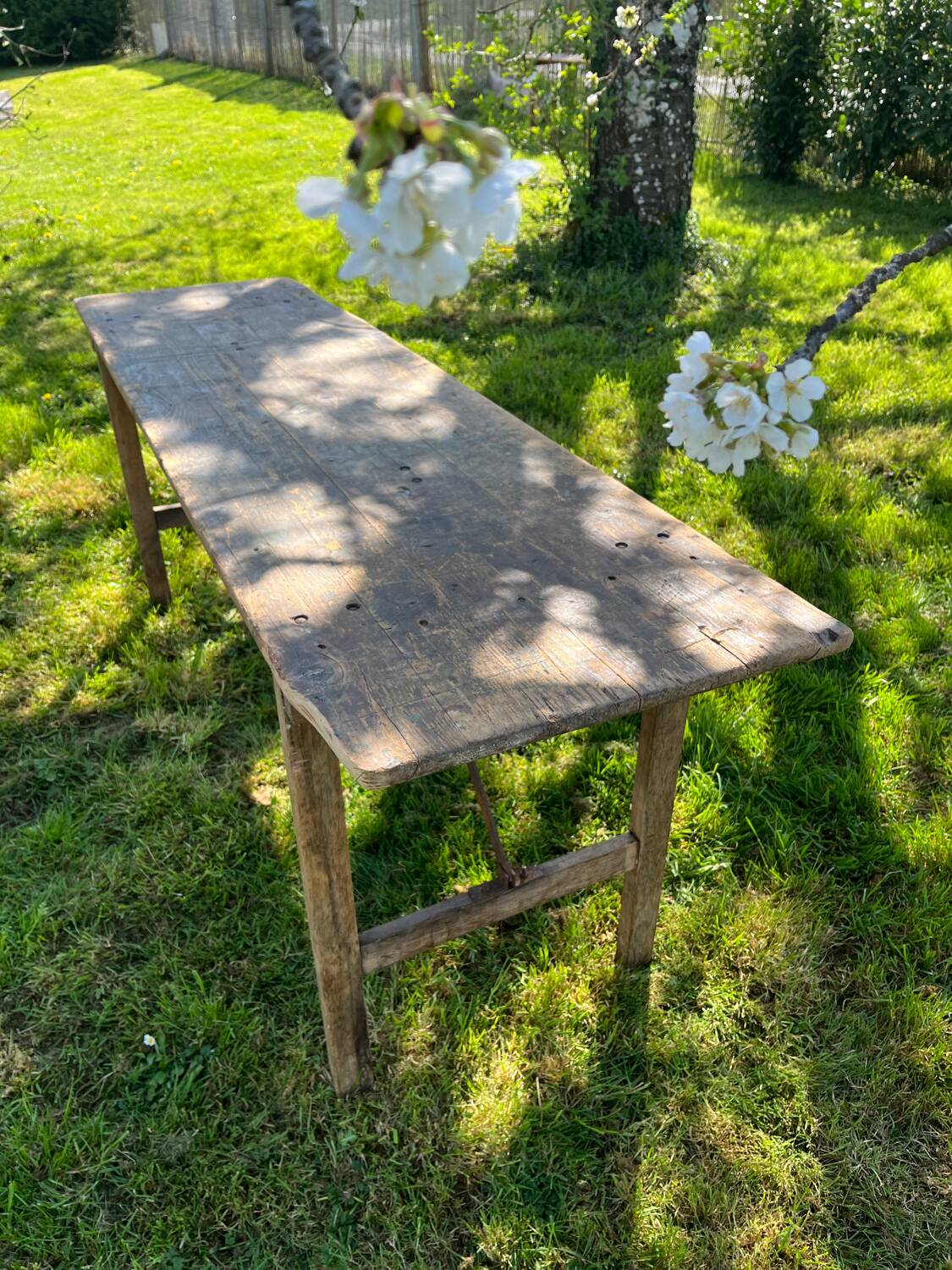 Antique wooden folding table