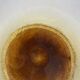 XL Murano Glass Round Fruit Bowl Table Plate Yellow Brown Italian Vintage
