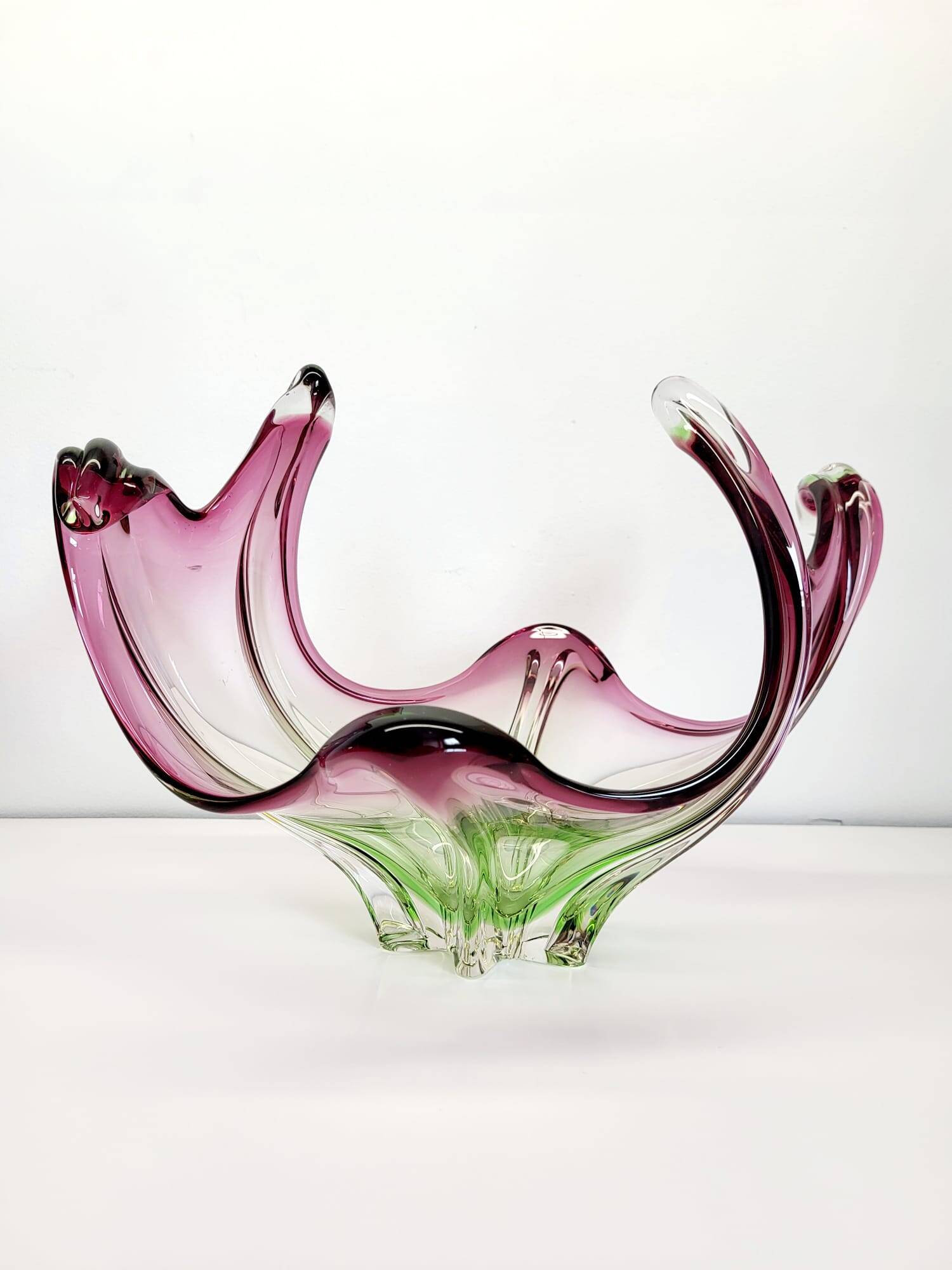 Murano vintage multicoloured bowl with organic design, Italy, 1960s