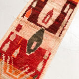 Moroccan Berber rug Boujaad corridor with colorful patterns 282x69cm