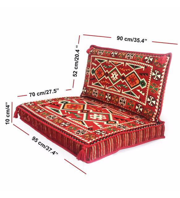 Red Bohemian Majlis Sofa