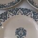 3 Large Earthenware Plates Rhodes Longwy 19th Century