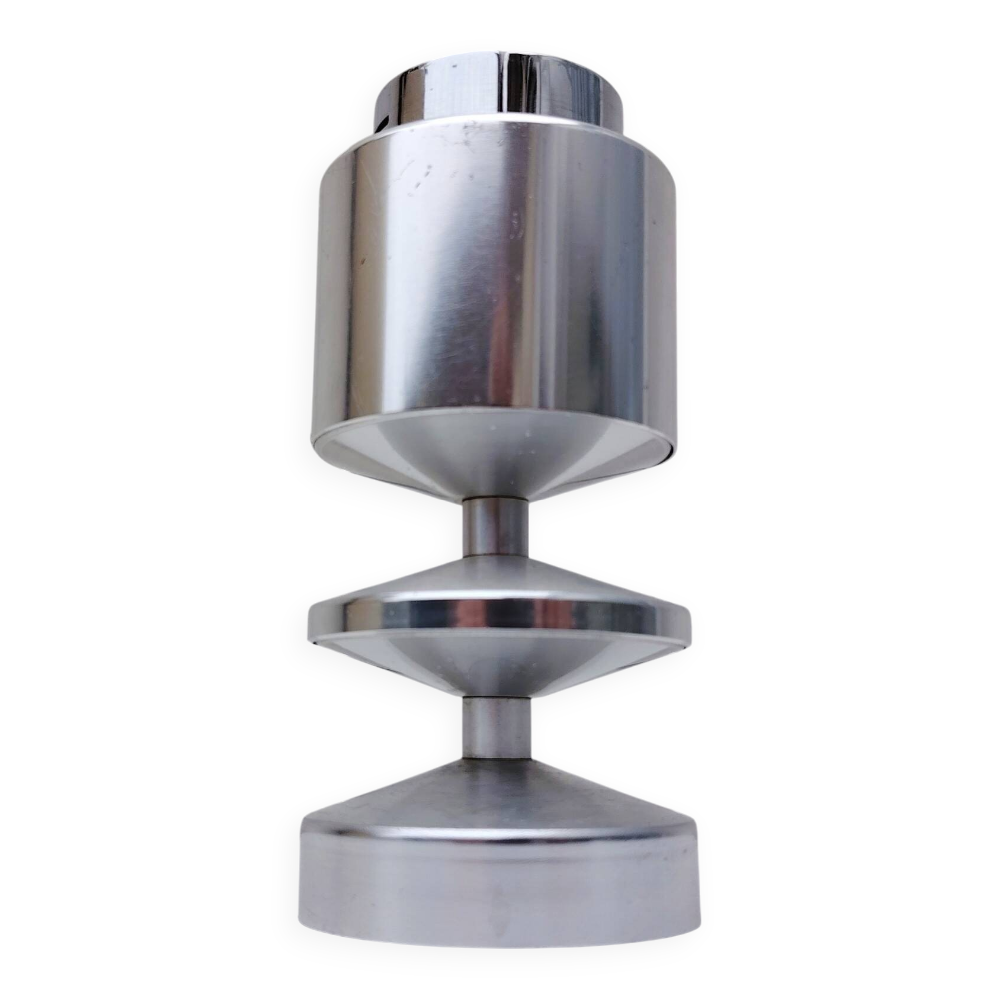 70s design brushed aluminum table lighter