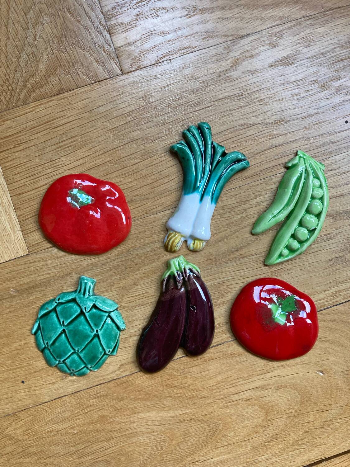 Porte couverts / porte couteaux barbotine légumes