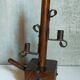 Rustic candle holder Art-popular solid wood and vintage wrought iron