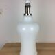 Opaline table lamp 70s space age foot baluster