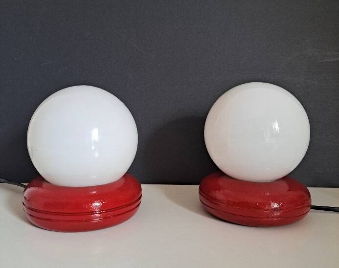 Pair of revisited bedside lamps
