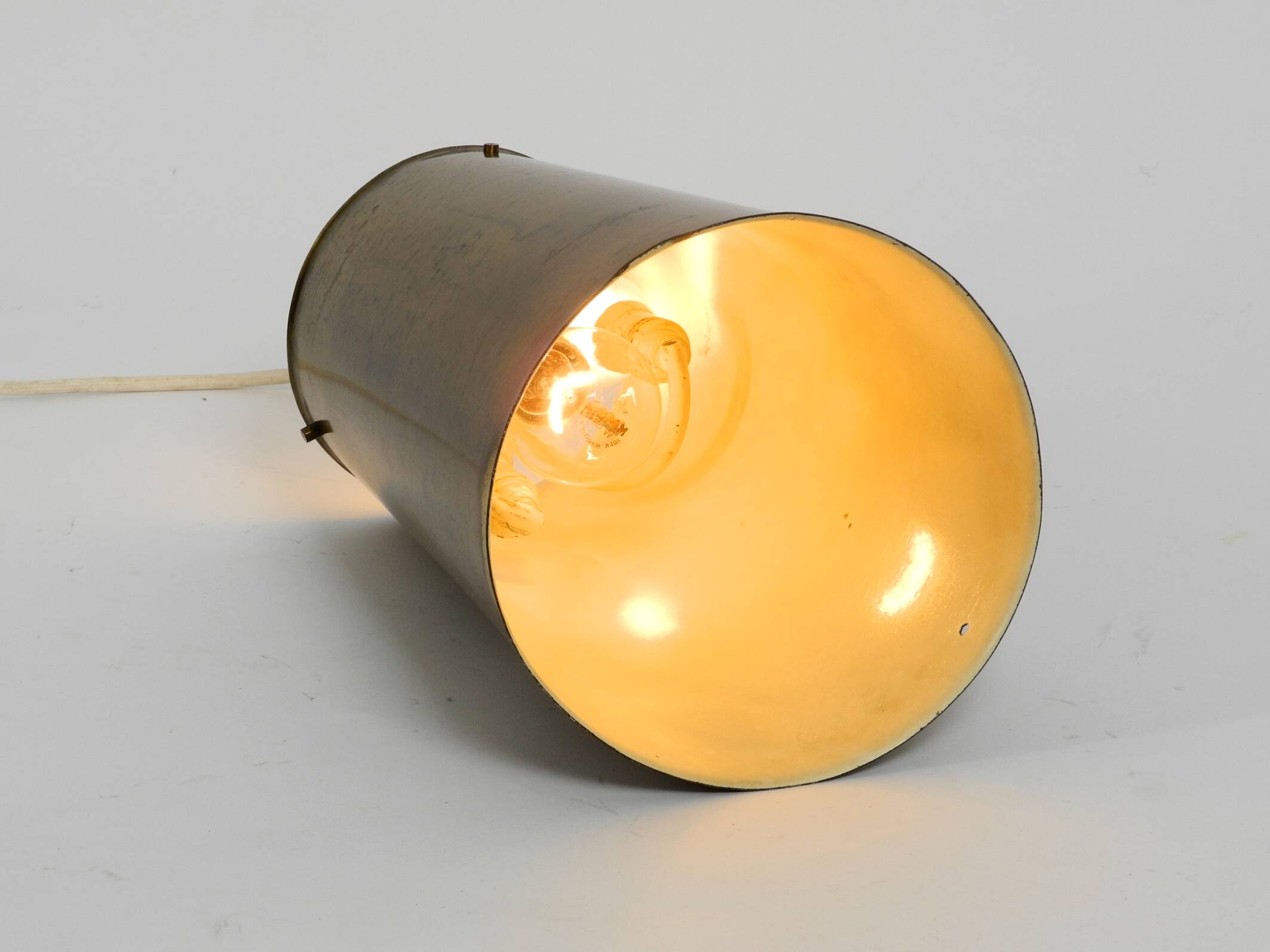 Large Mid Century Modern copper pendant lamp with 4 sockets