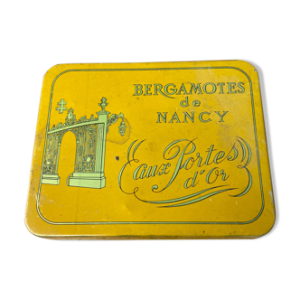 Old metal box "Bergamot de Nancy"
