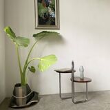 Bauhaus art deco console table in wood and chrome