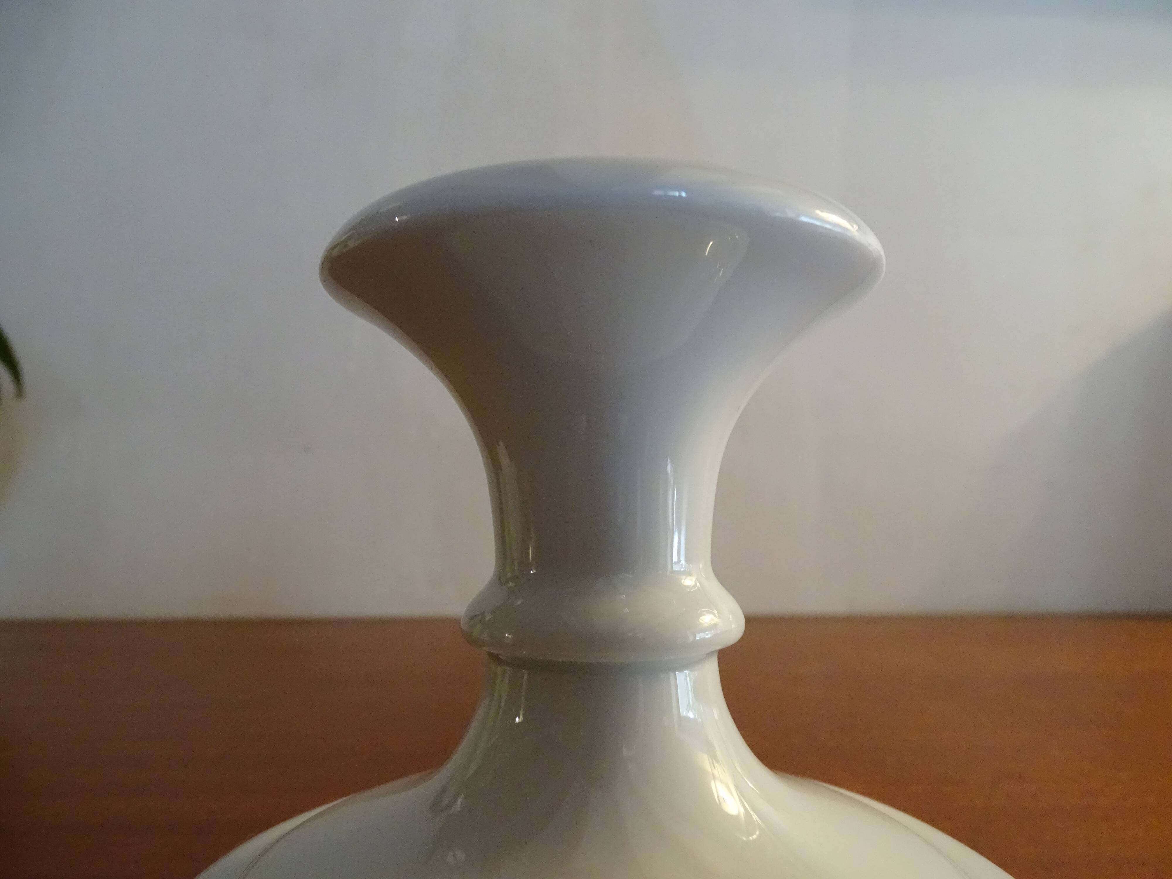 Pair of Limoges porcelain candle holders
