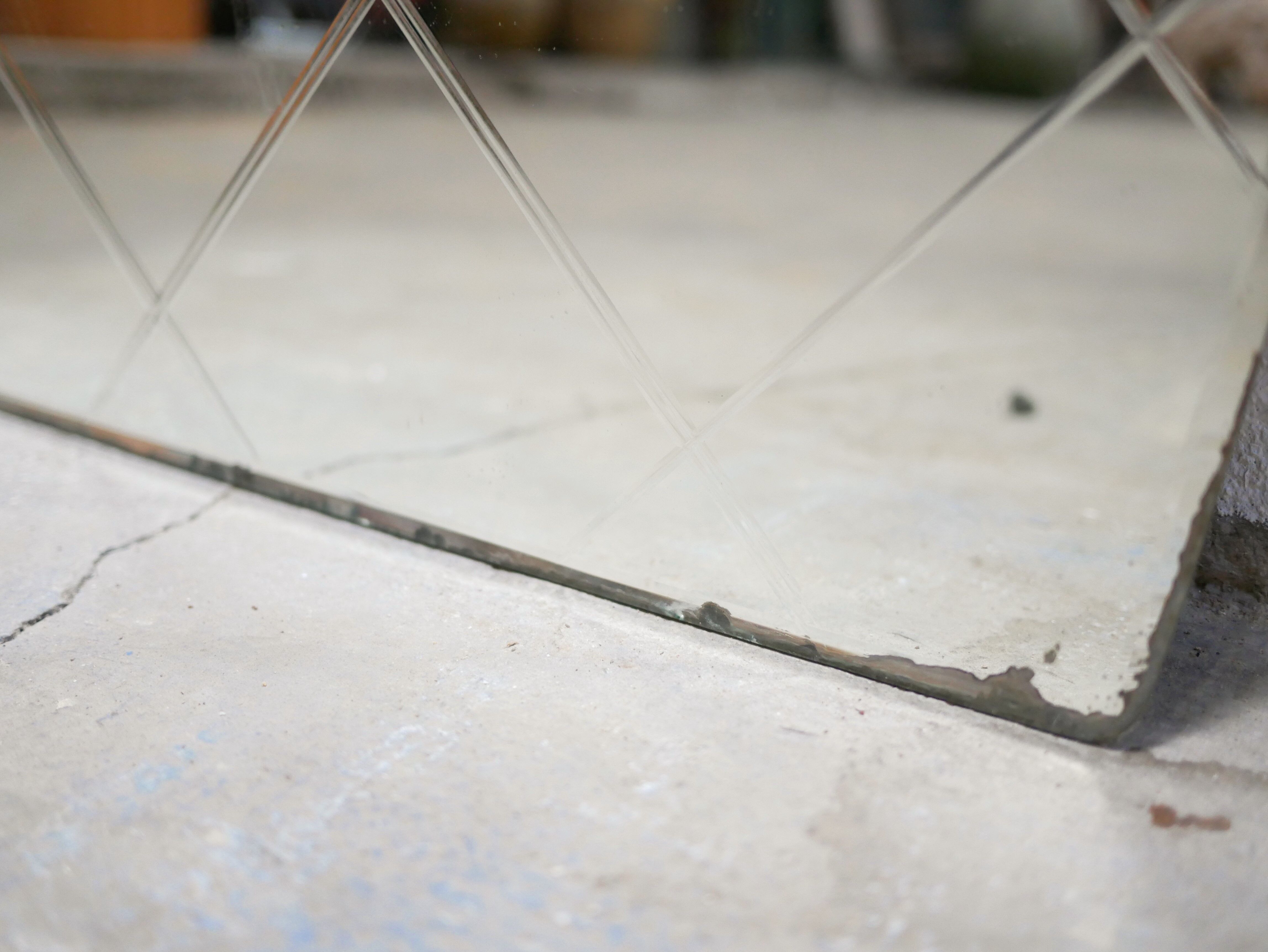 Beveled art deco mirror 99cm x 69cm