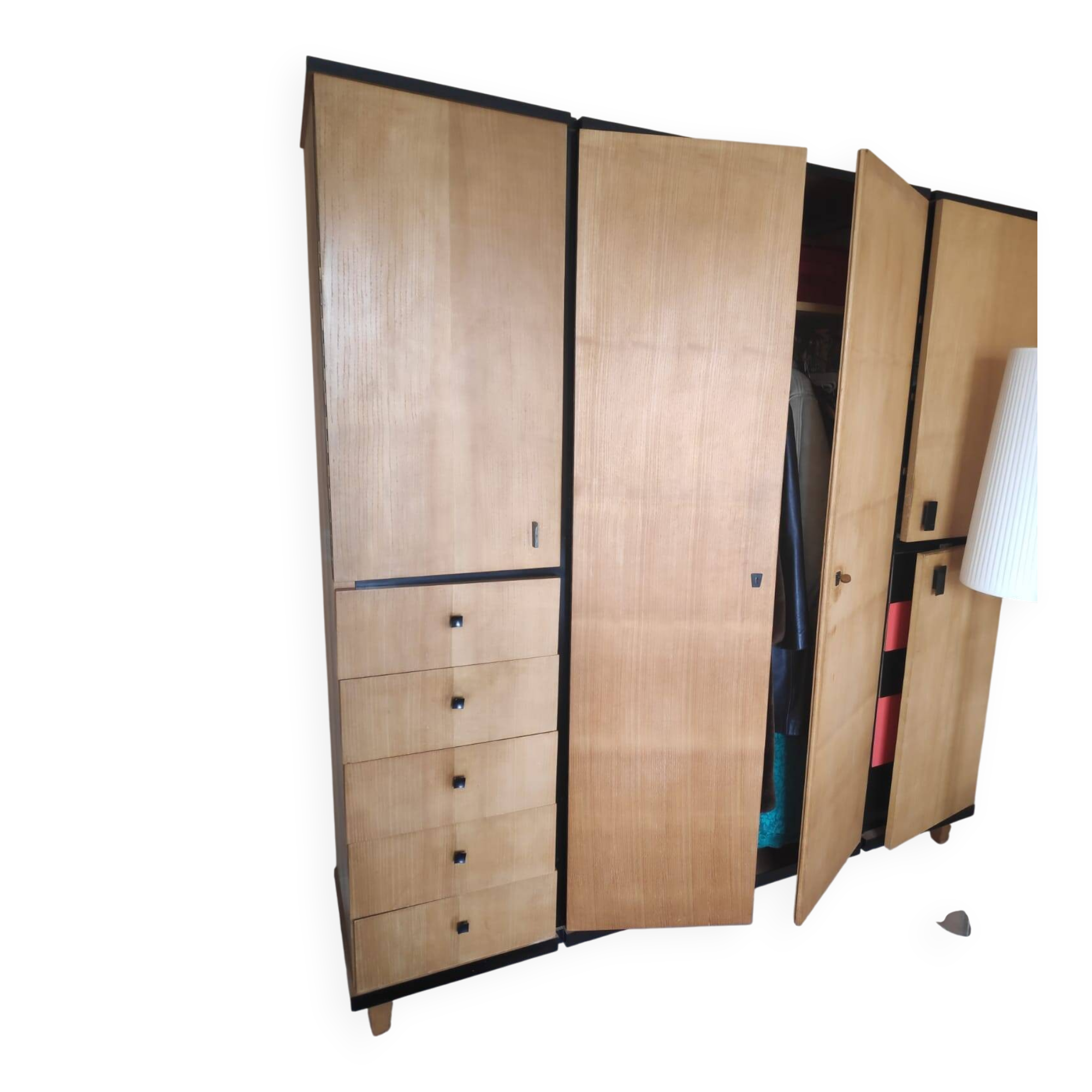 60s architect-designed wardrobe-dressing (unique piece of furniture)