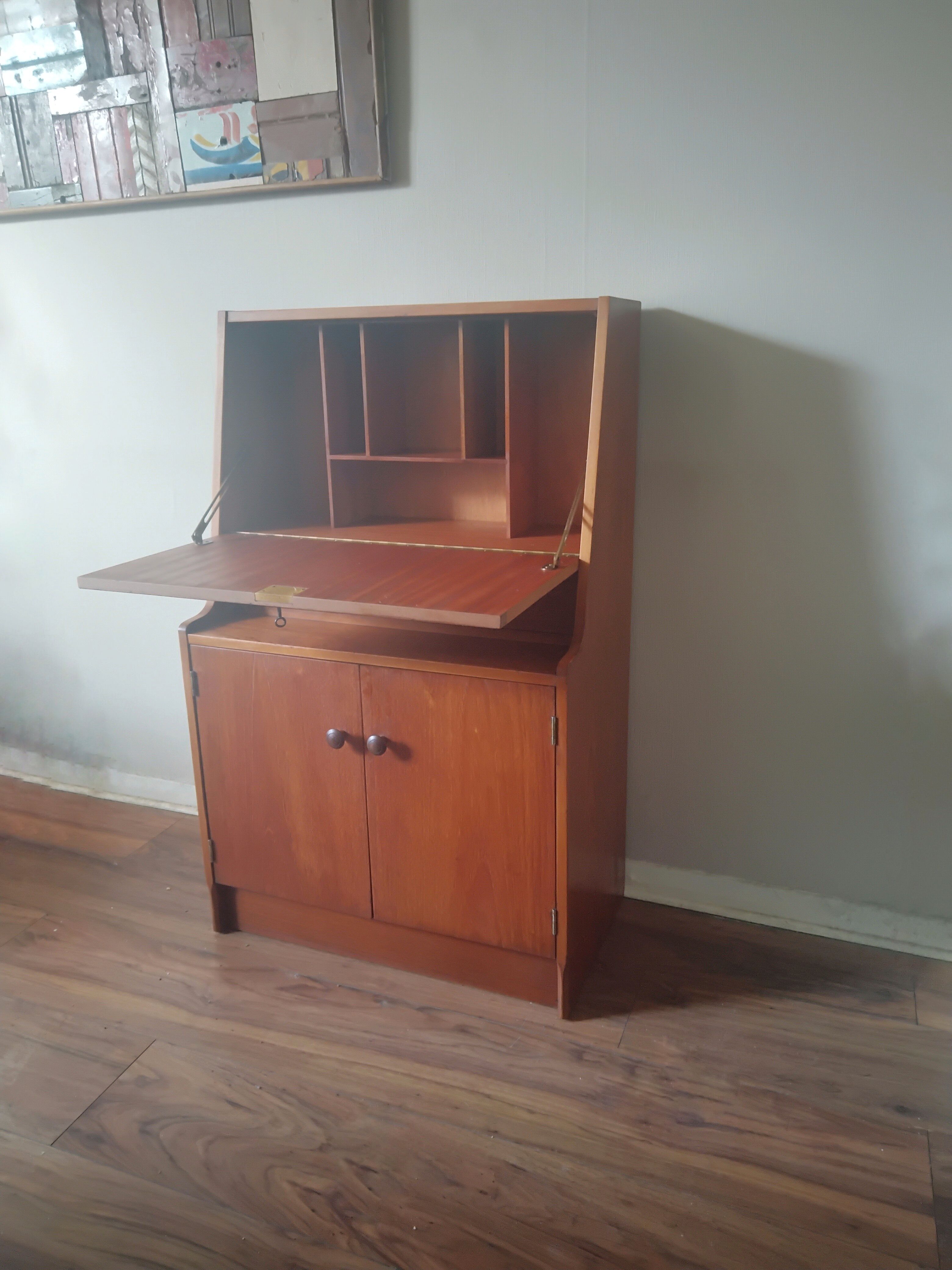 Mid century Teak bureau by Remploy