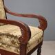 Antique Louis-Philippe armchair in mahogany, Italy, 19th century.
