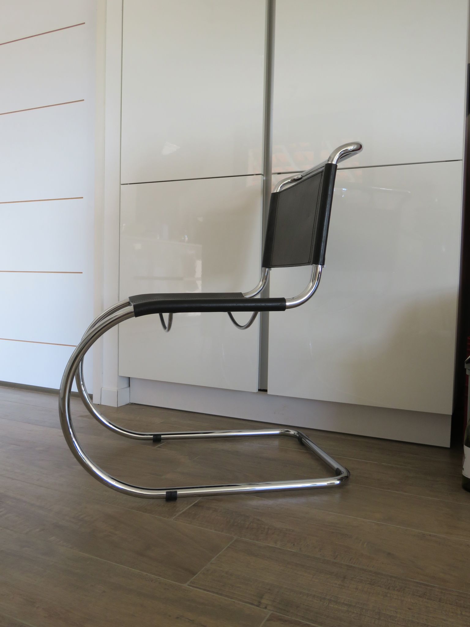 Chair sled vintage MR10 by Ludwig Mies Van der Rohe for Thonet