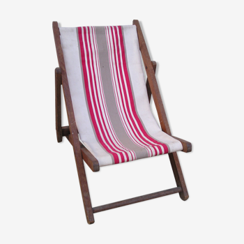 Antique deckchair, children's lounge chair