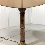 Set of 2 large marble table lamps 1970's