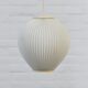 White plastic pendant lamp Pearl Shade by Lars Schiøler 1960