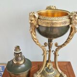 19th century Empire style gilded bronze cassolette lamp