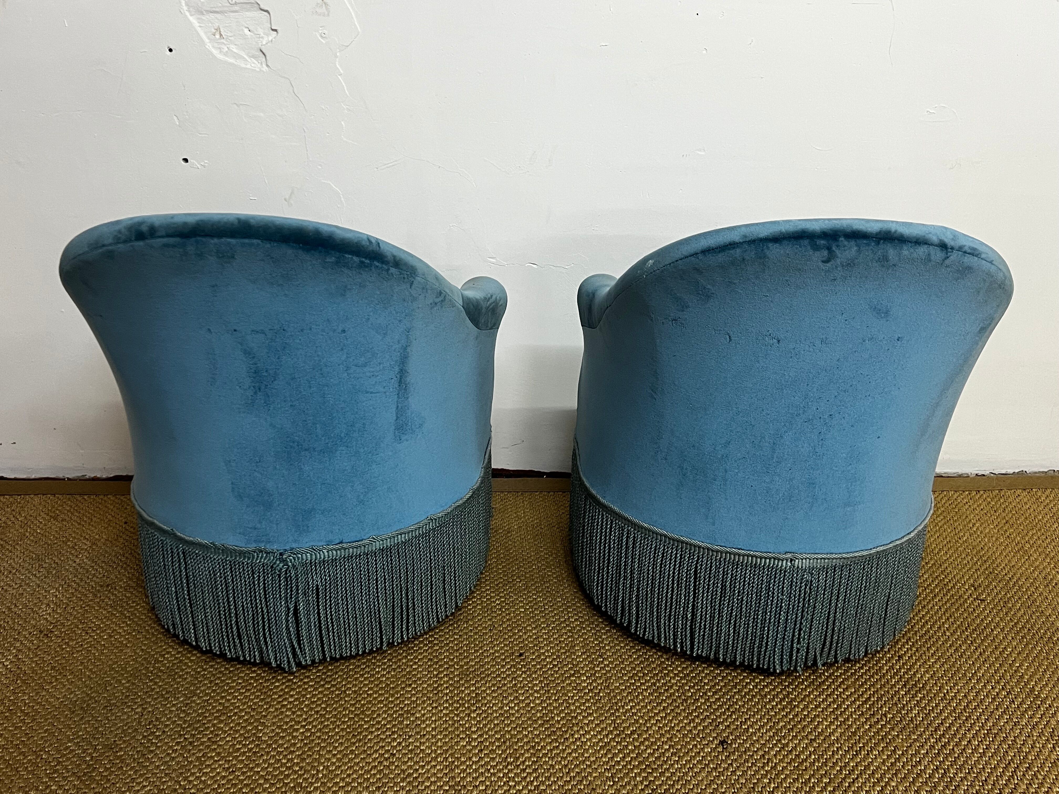 Pair of toad armchairs