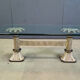 Vintage cast iron flower coffee table, 1960s
