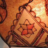 Moroccan henna lamp in leather /oriental lamp/Marrakech/45 cm /Vintage