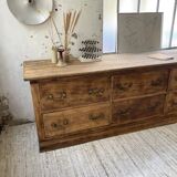 XXL walnut silk loom furniture from the 50s