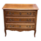 Vintage solid oak Louis XV commode from the 19th century.
