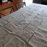 Embroidered tablecloth old Chinese décor pure cotton 230*155