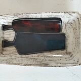 Trio of decorative glazed ceramic bowls – Italy, 1960s