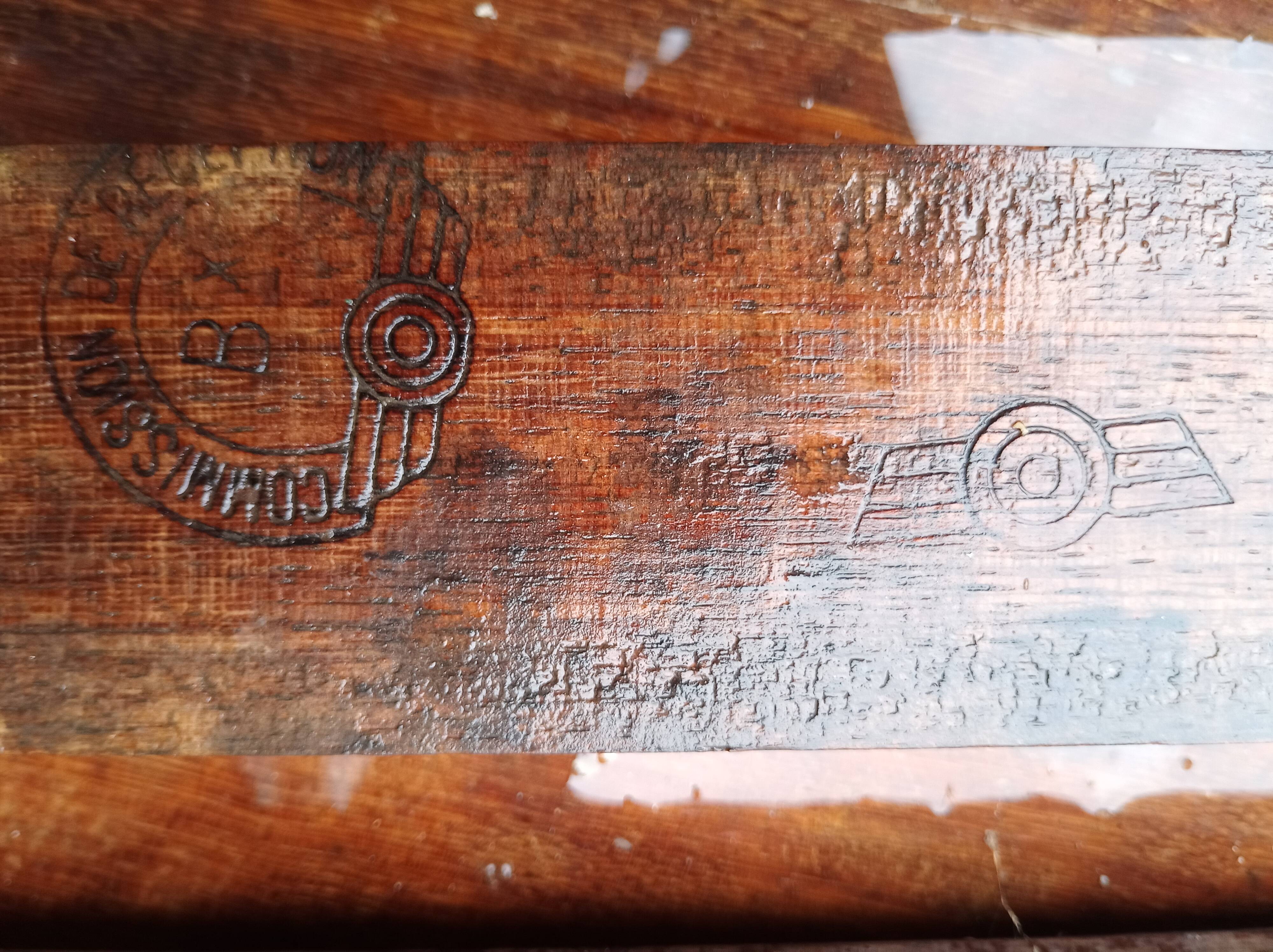 Two vintage school desks