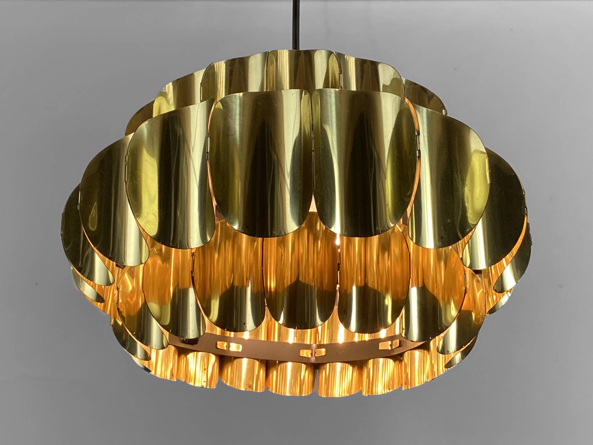 Brass pendant light by Thorsten Orrling for Hans-Agne Jakobsson AB, Markaryd. Sweden 1960s
